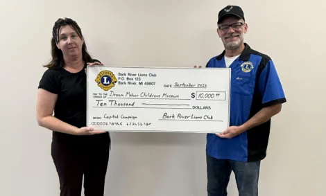 Bark River Lions donate to Dream Maker Children's Museum